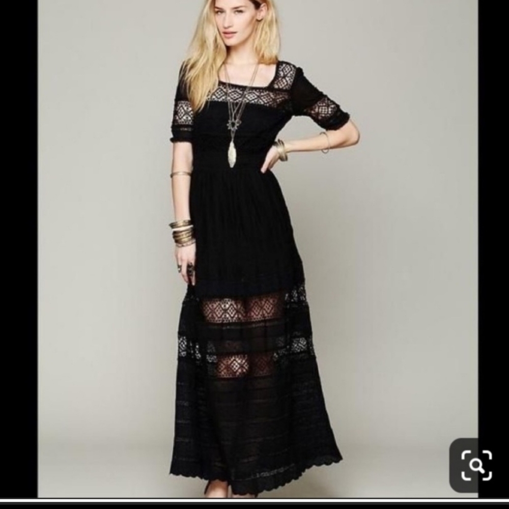 Free People Mix in Crochet Dress